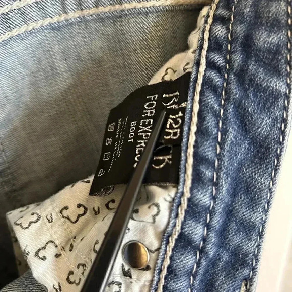 ReRock for Express Size 12 Women’s Flare Jeans Denim Western Festival Concert - Picture 10 of 14